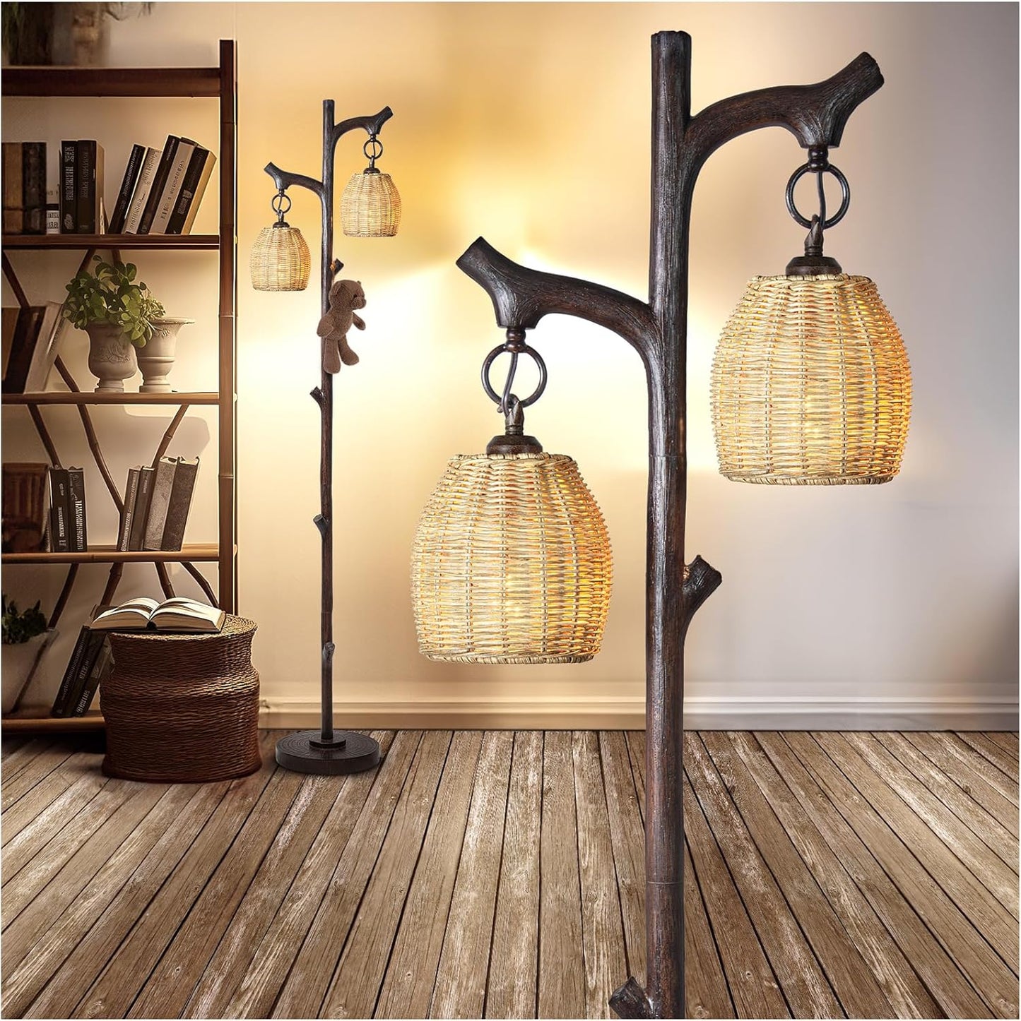 68" High Farmhouse Rustic Country Cottage Floor Lamp