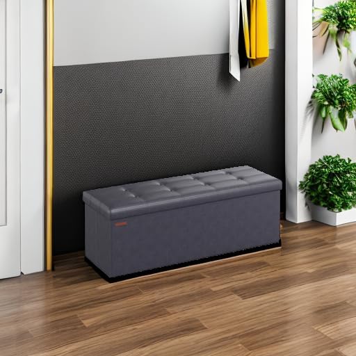 43 Inches Folding Storage Ottoman Bench