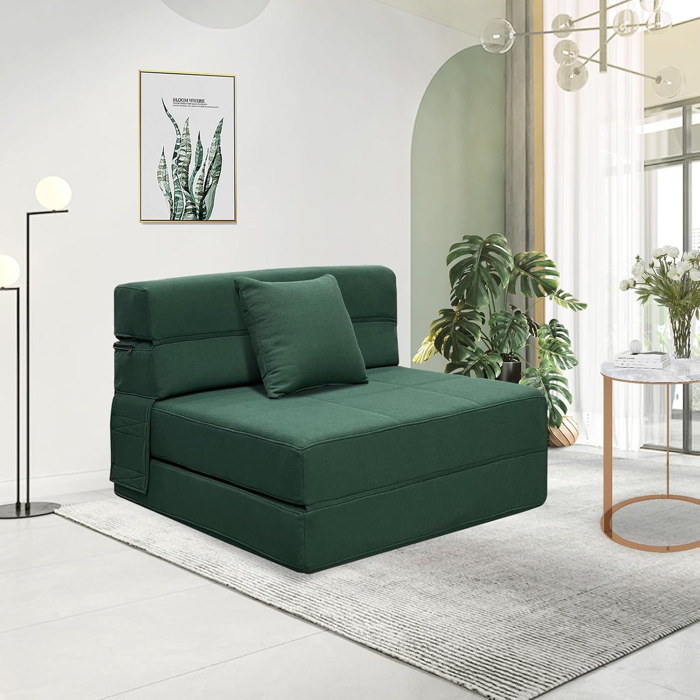 Stylish Sofa Bed with 2 Pillows