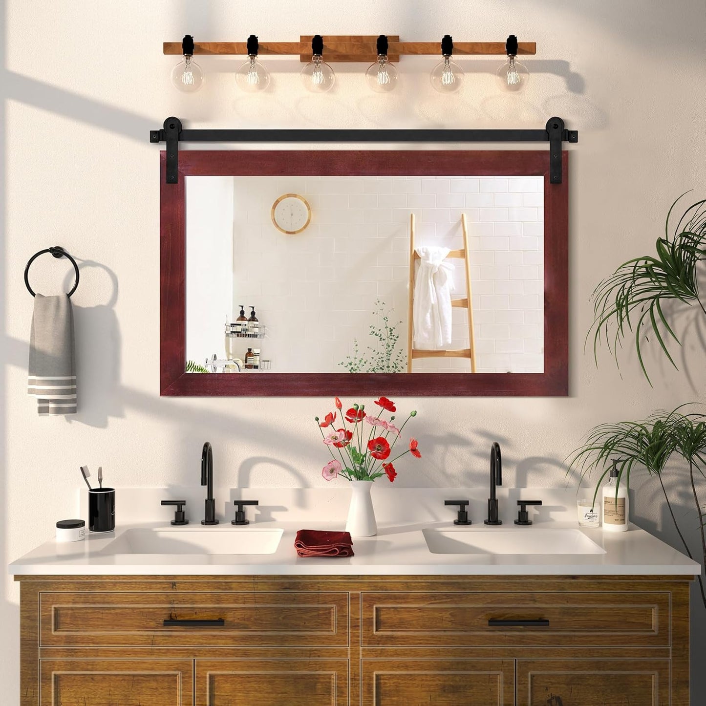Farmhouse Barn Door Wall Mirror