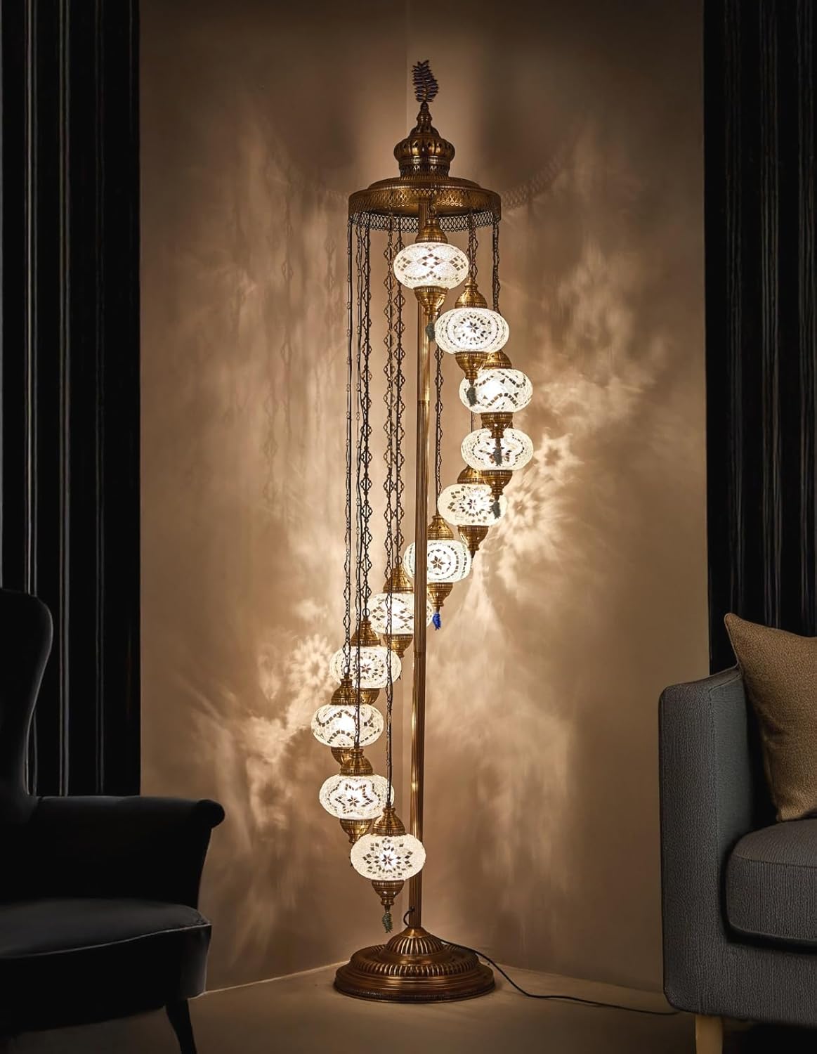 7ft Tall Standing Lamp for Bedroom & Living Room - Handmade Decorative Lighting