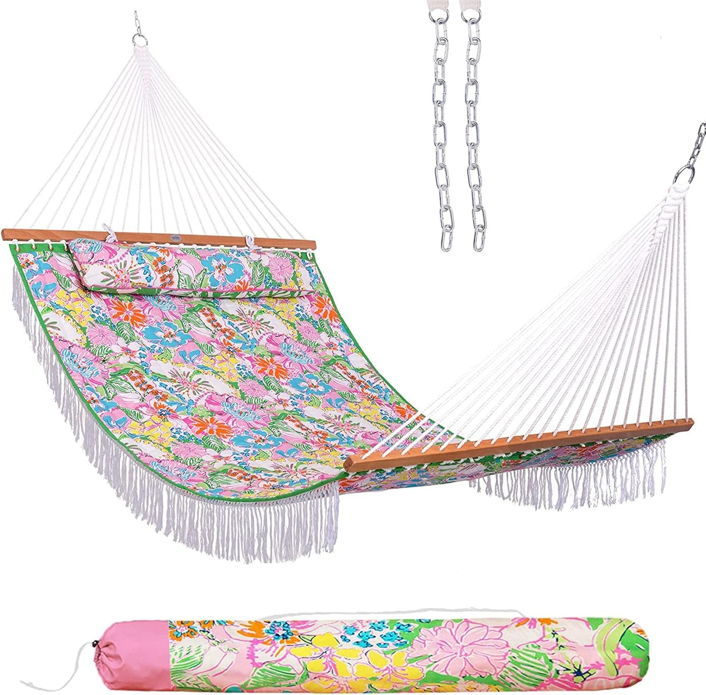 12 FT Double Layered Quilted Fabric Hammock