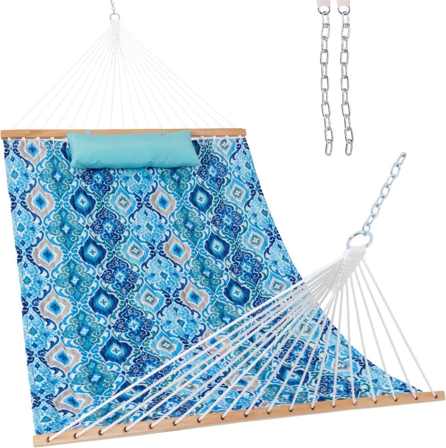 12 FT Double Layered Quilted Fabric Hammock