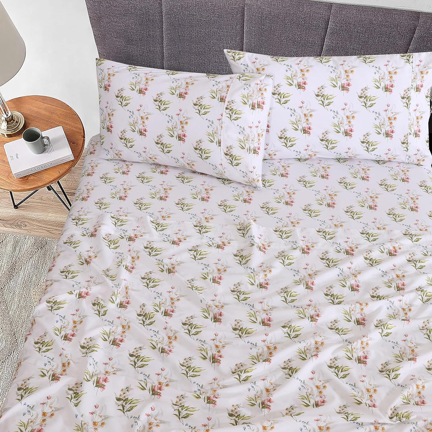 4 Pieces Cotton Sheets Set