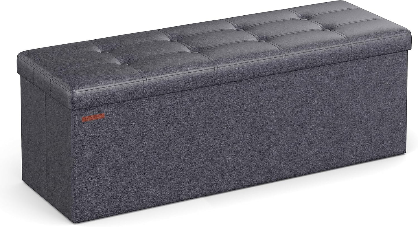 43 Inches Folding Storage Ottoman Bench