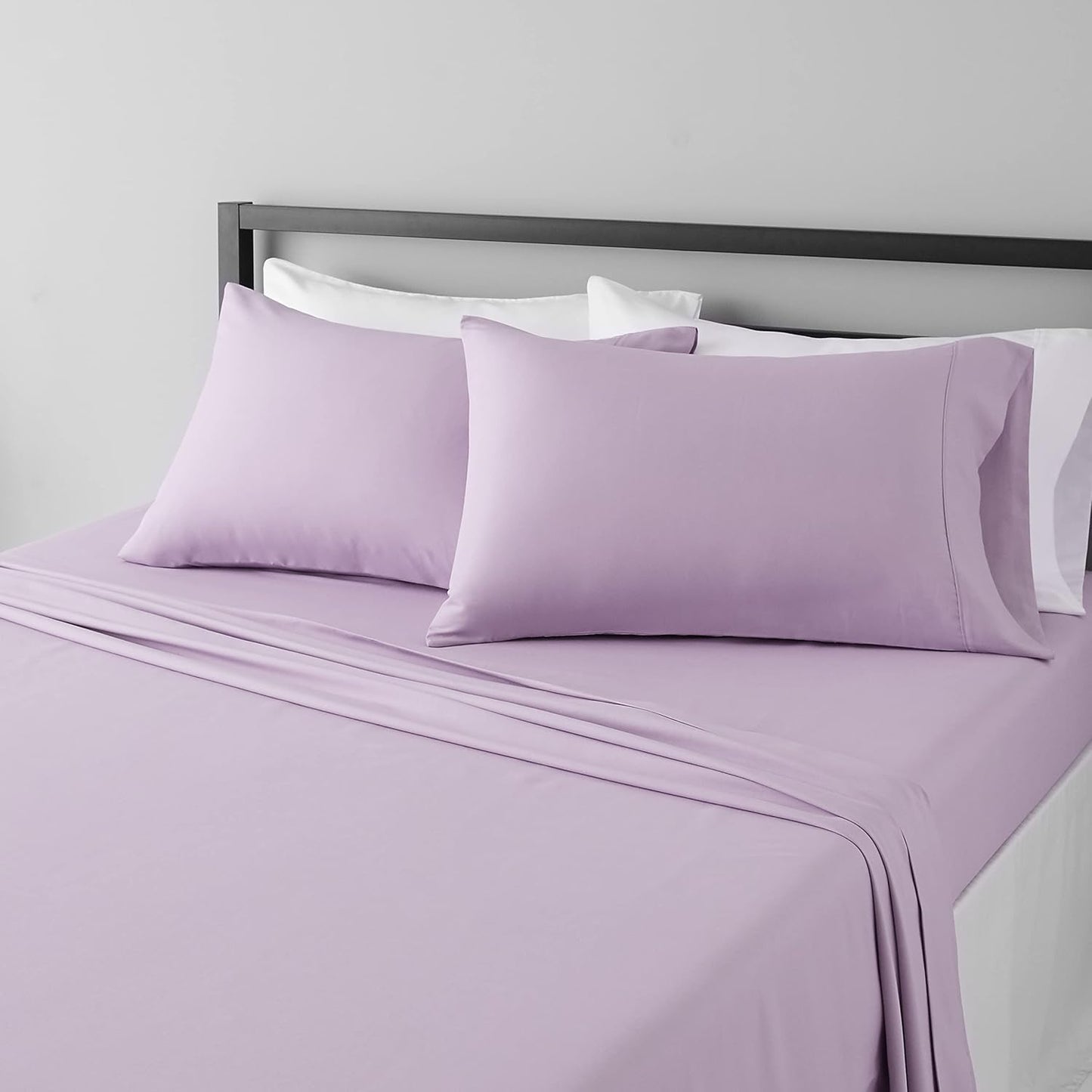 Wrinkle free microfiber 4 piece bed sheet set