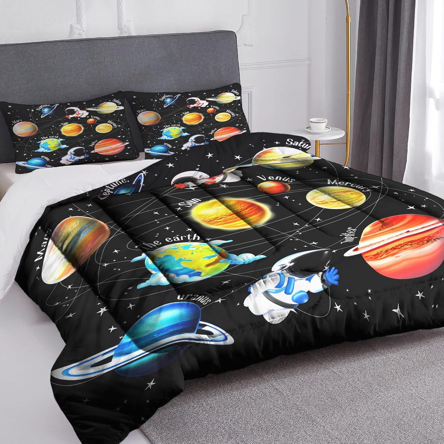 Comforter Twin Size Video Game Console Geometric Bedding Sets