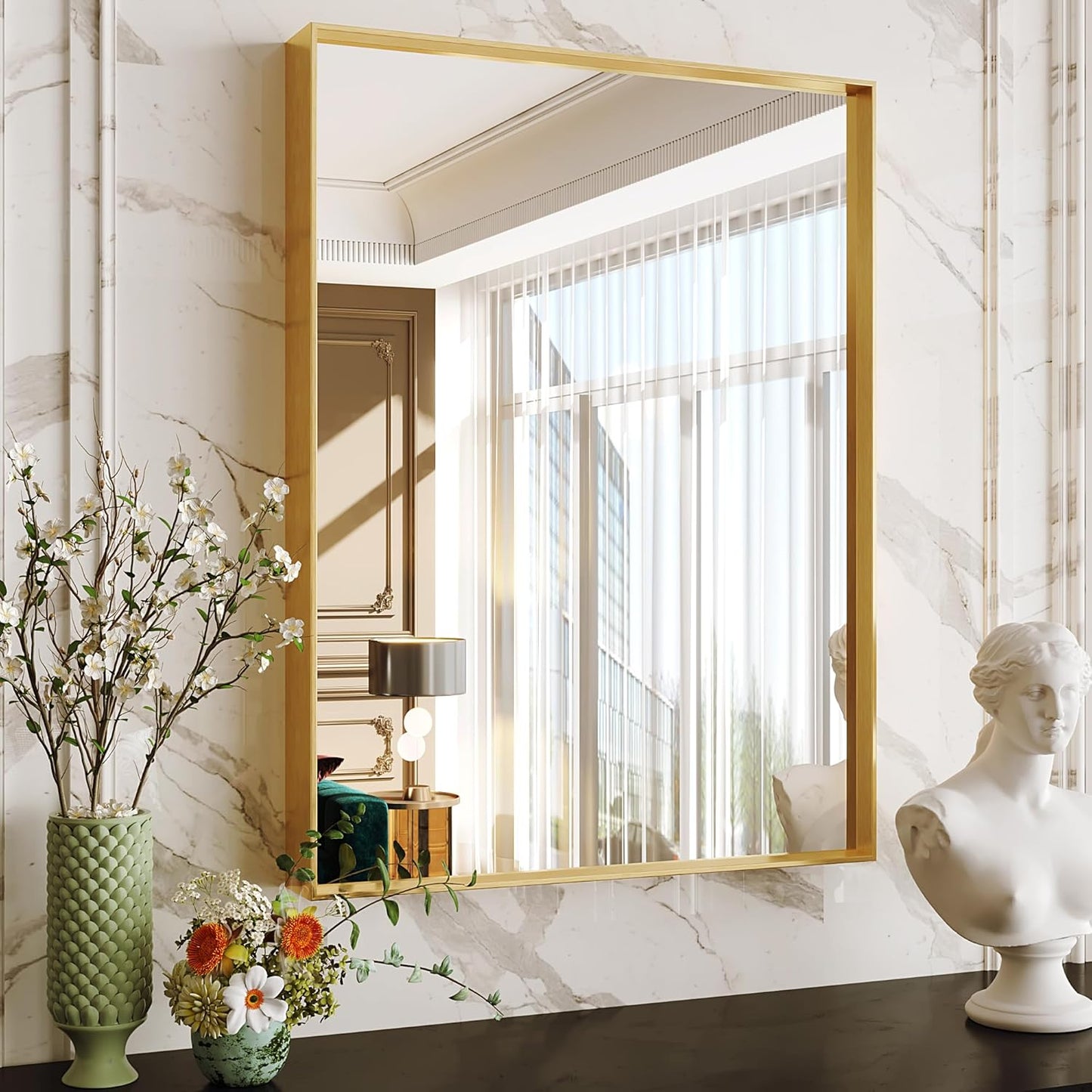 Wall Mounted Vanity Round Corner Mirror