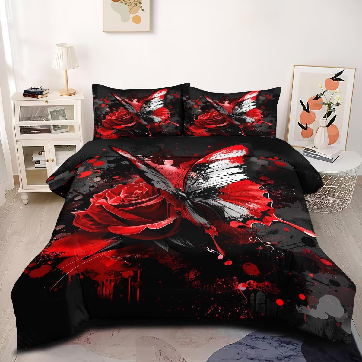 Queen Size Butterfly Comforter Set