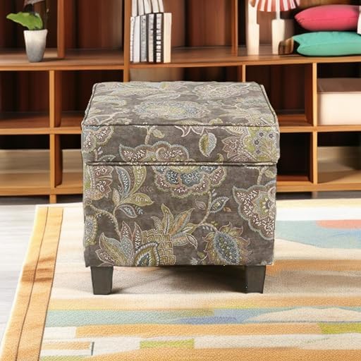 Classic Square Storage Ottoman with Lift Off Lid