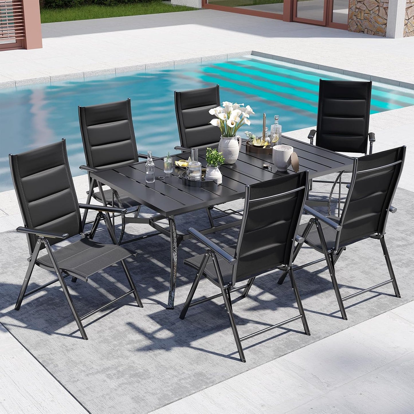 7-Piece All-Weather Rattan Patio Dining Set
