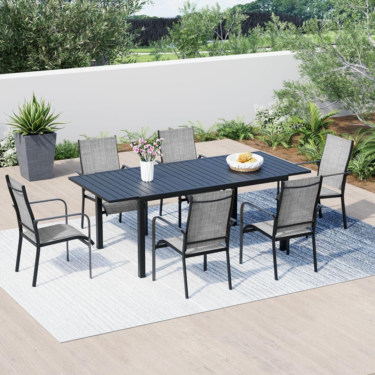 7-Piece All-Weather Rattan Patio Dining Set