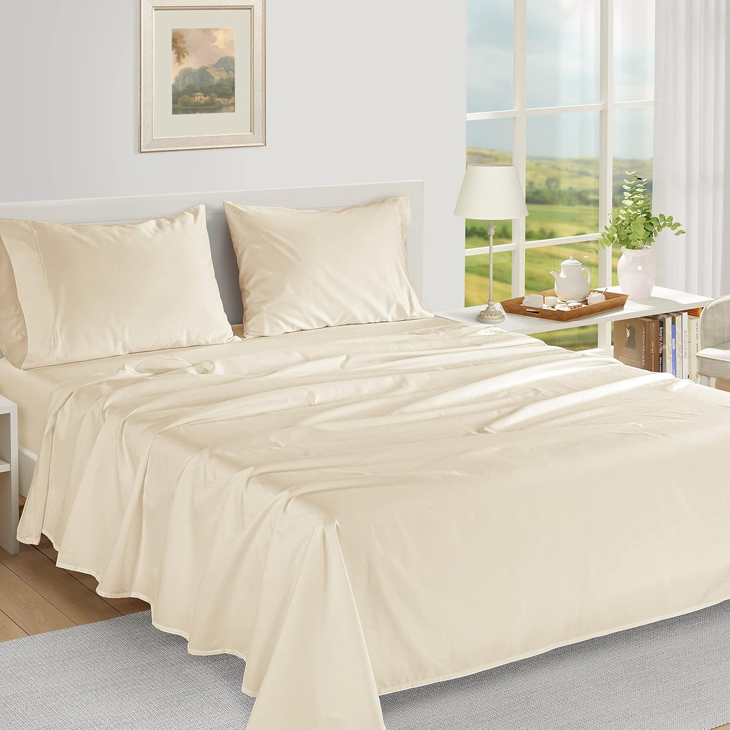 Luxurious Feel Cotton Sheets Queen Size