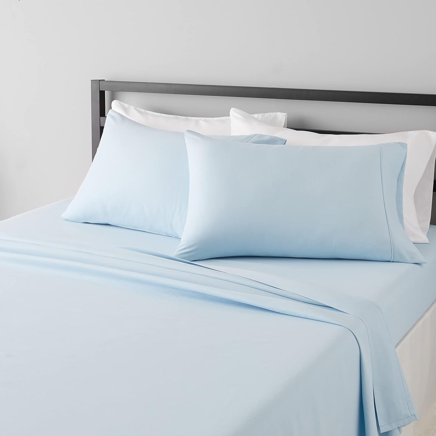 Wrinkle free microfiber 4 piece bed sheet set