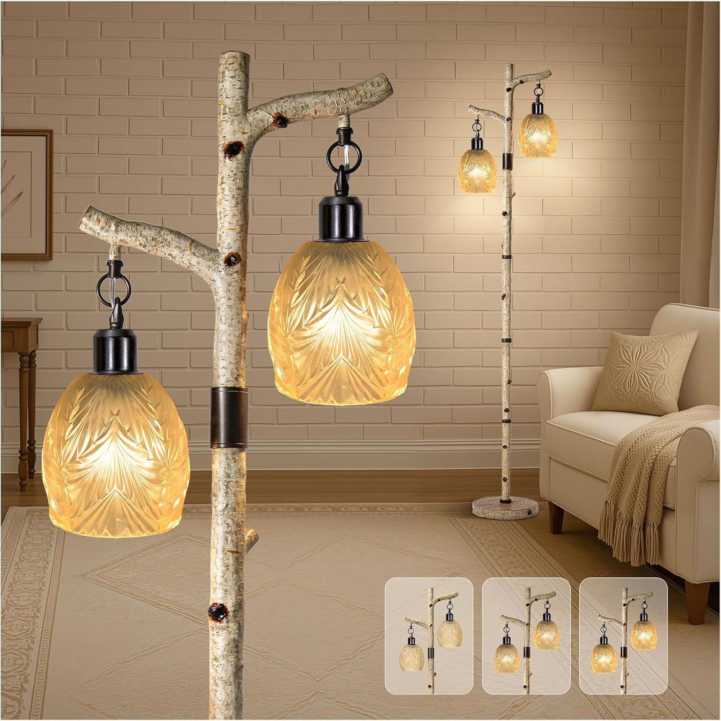 68" High Farmhouse Rustic Country Cottage Floor Lamp