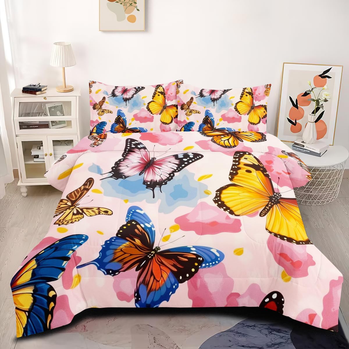 Queen Size Butterfly Comforter Set