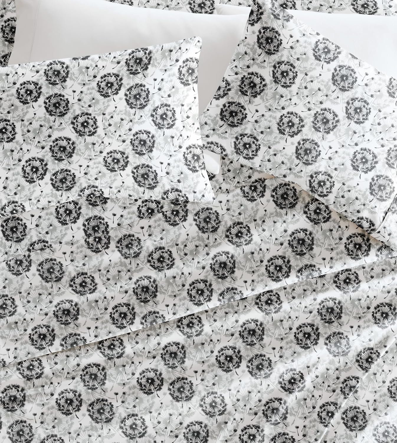 Patterned Microfiber 4 Piece Sheet Set