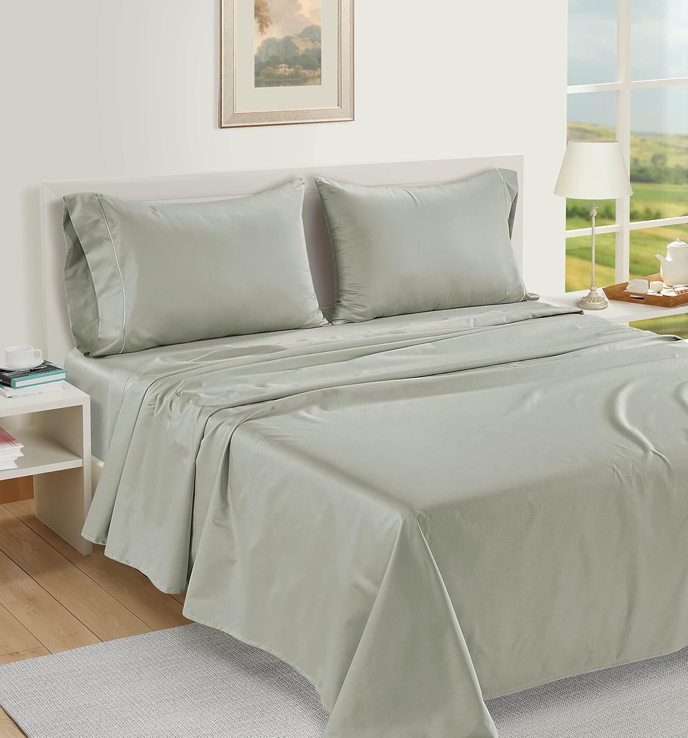 Luxurious Feel Cotton Sheets Queen Size