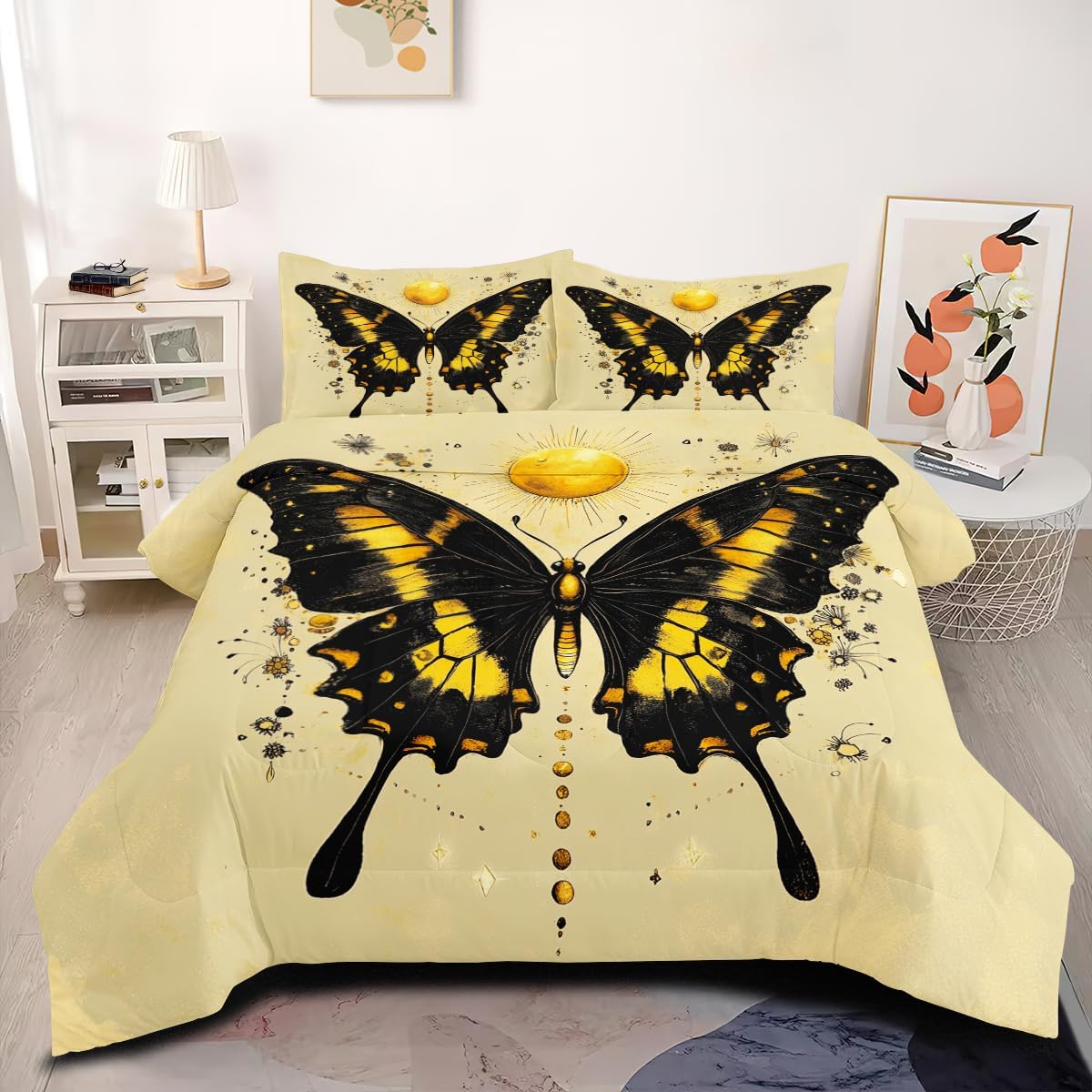 Queen Size Butterfly Comforter Set