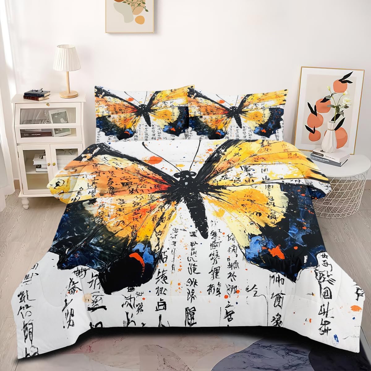 Queen Size Butterfly Comforter Set