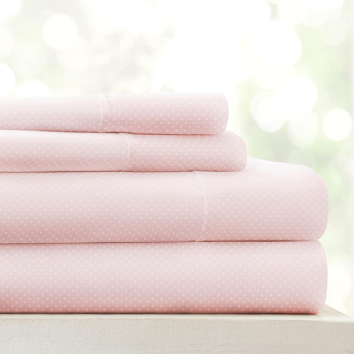 Patterned Microfiber 4 Piece Sheet Set