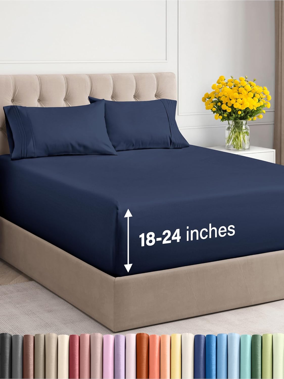 Extra Deep Queen Sheet Set - 6 Piece