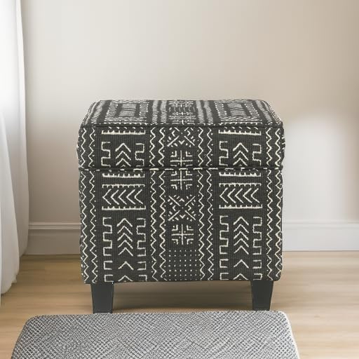 Classic Square Storage Ottoman with Lift Off Lid