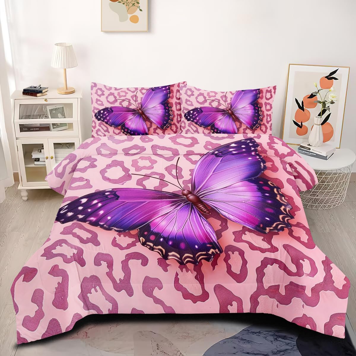 Queen Size Butterfly Comforter Set