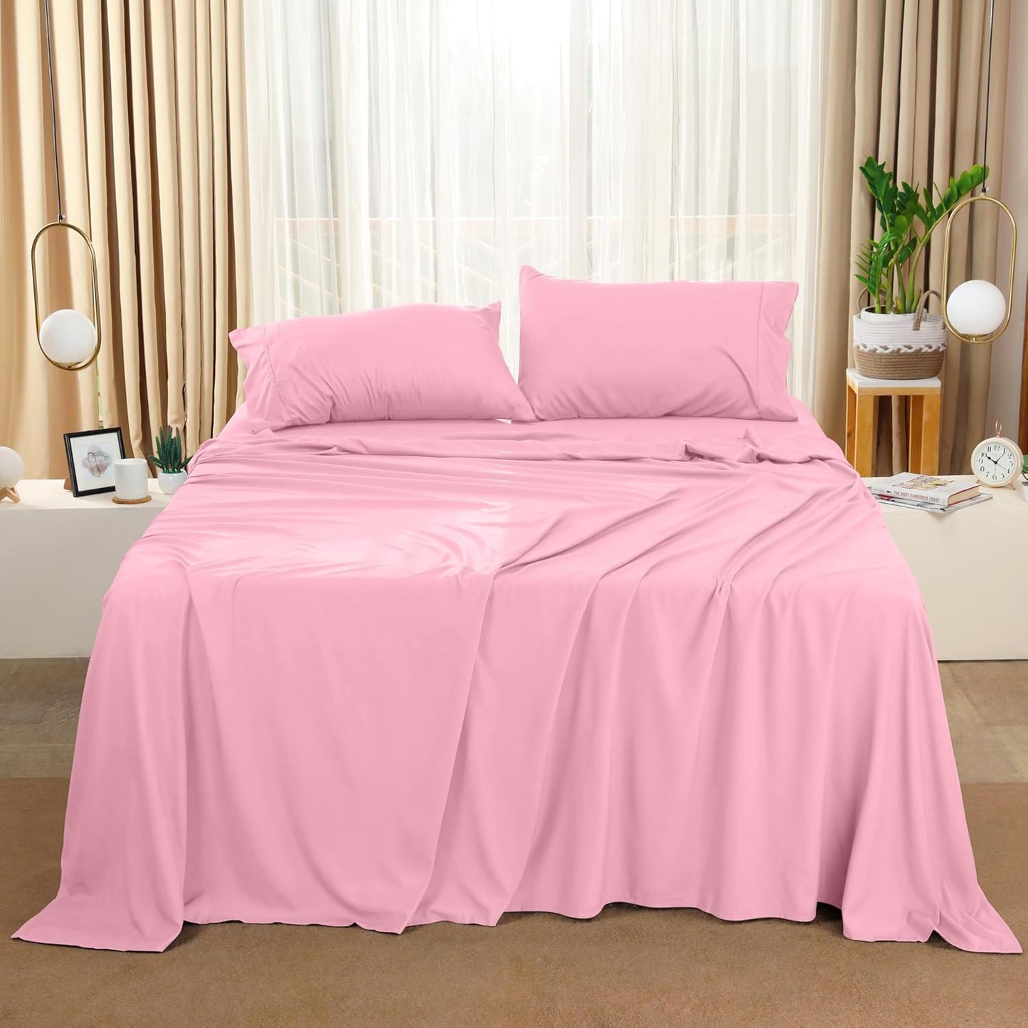 Bedding Queen Bed Sheets Set - 4 Piece