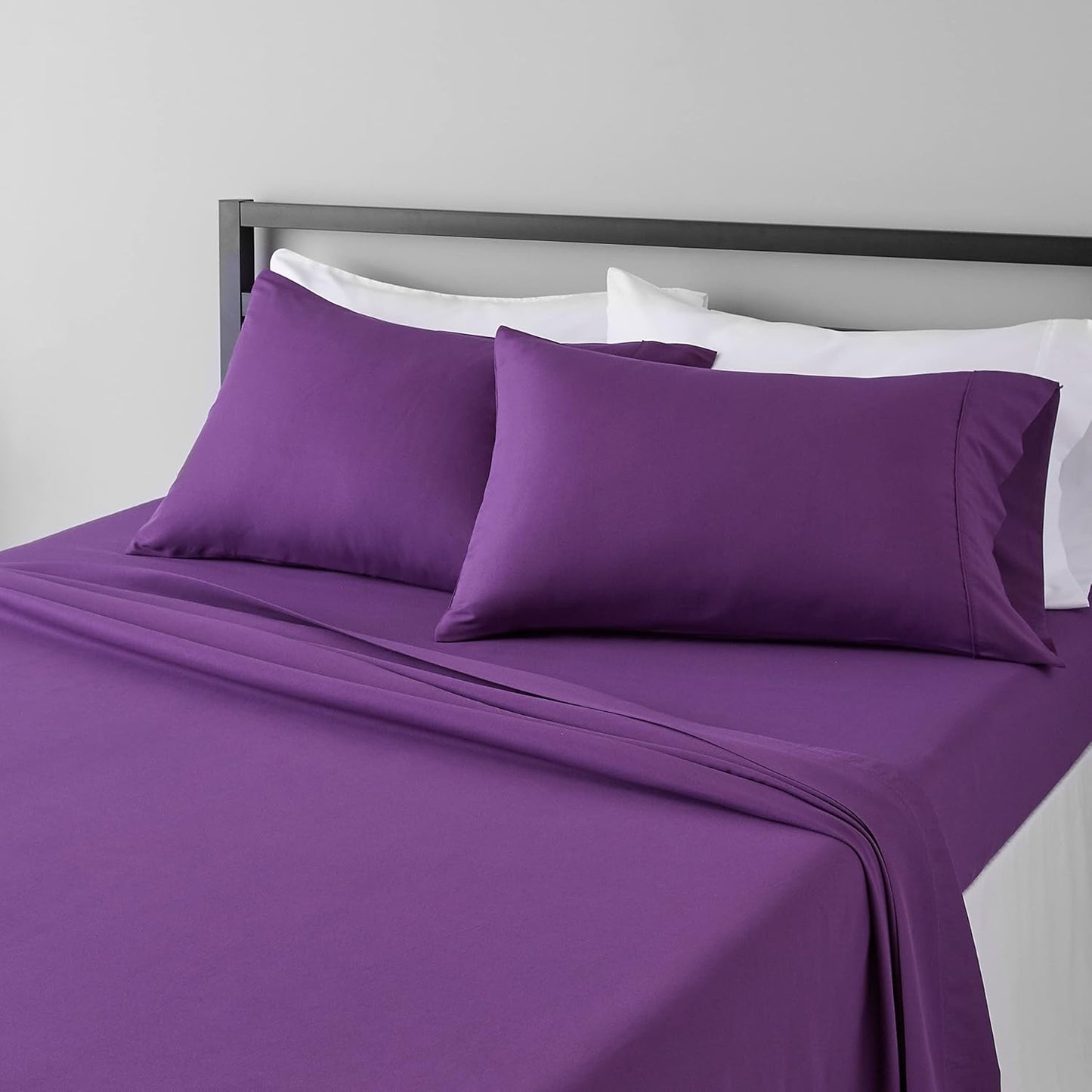 Wrinkle free microfiber 4 piece bed sheet set