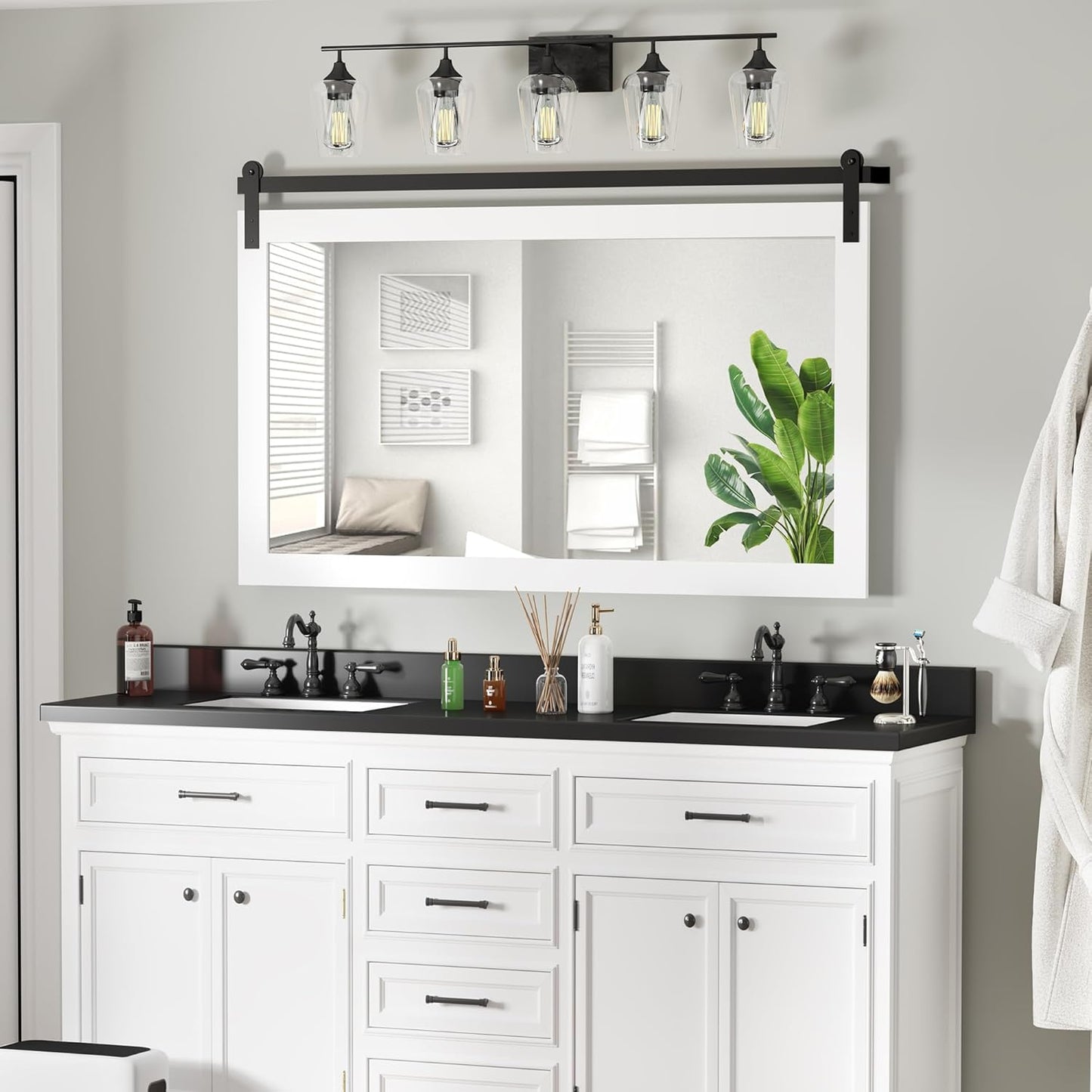 Farmhouse Barn Door Wall Mirror