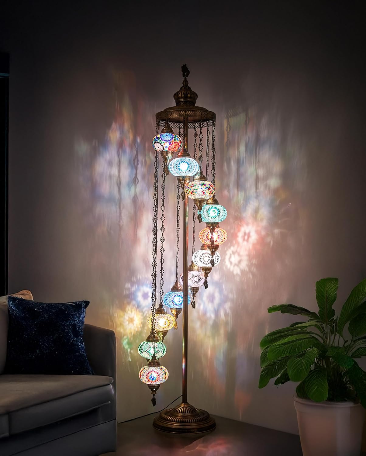 7ft Tall Standing Lamp for Bedroom & Living Room - Handmade Decorative Lighting