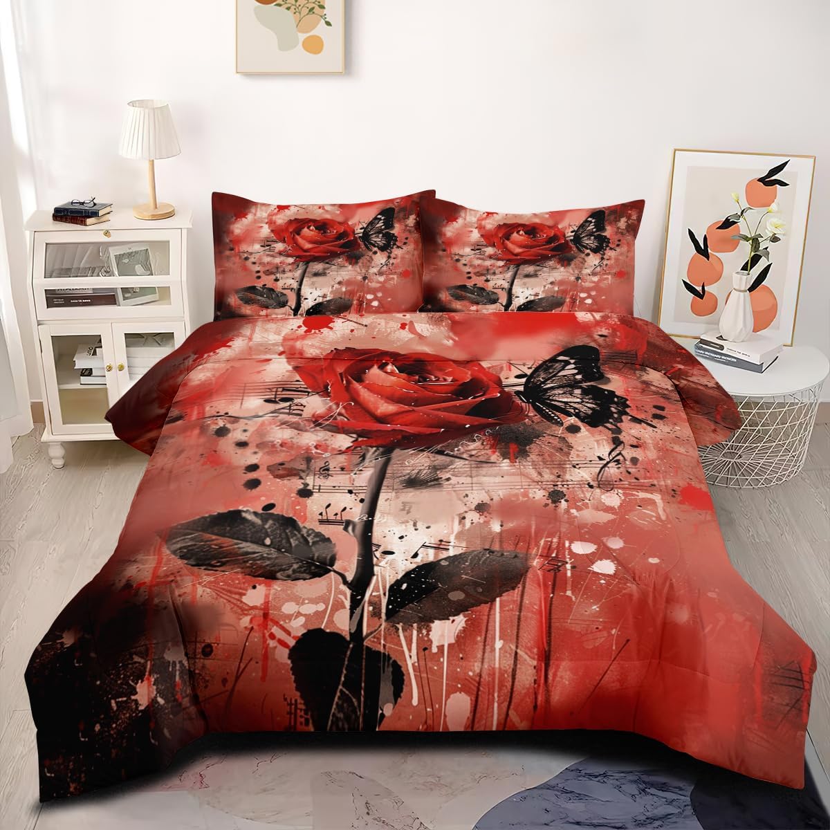 Queen Size Butterfly Comforter Set