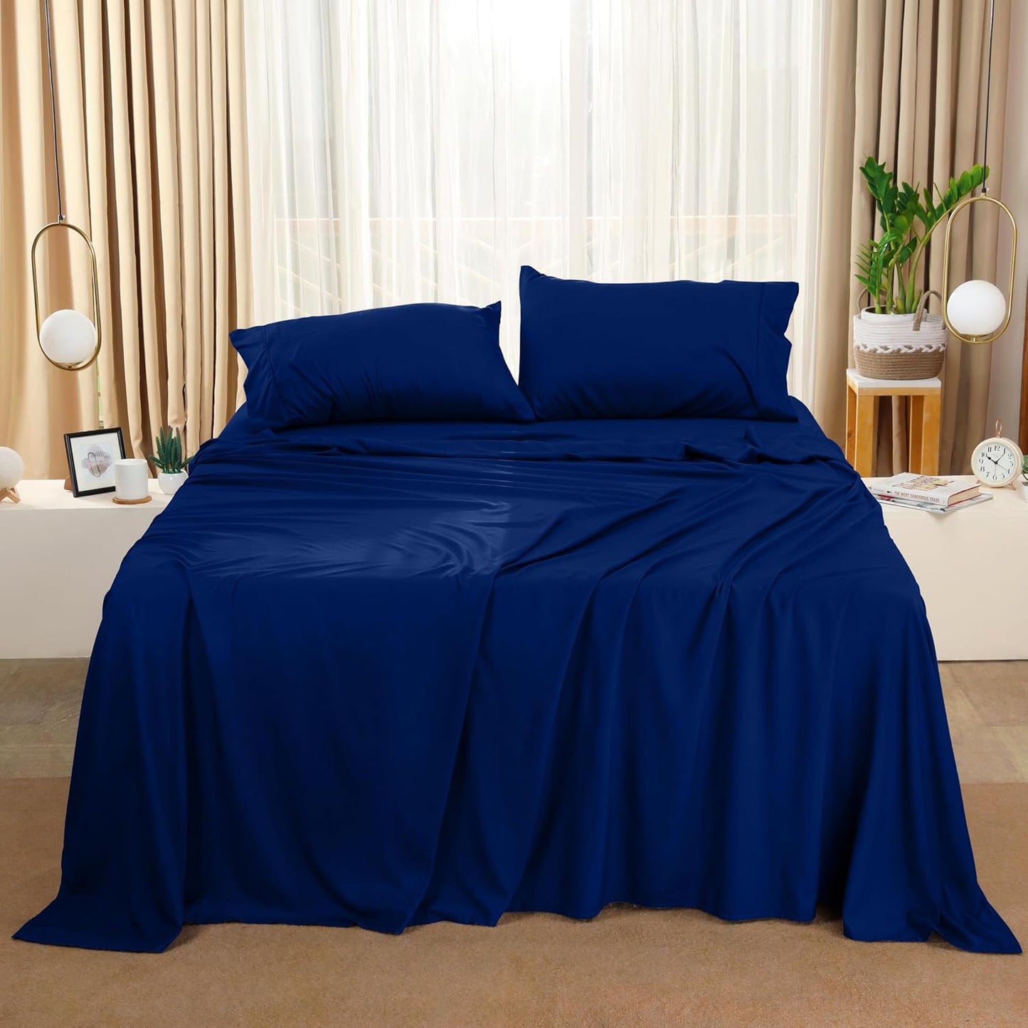 Bedding Queen Bed Sheets Set - 4 Piece