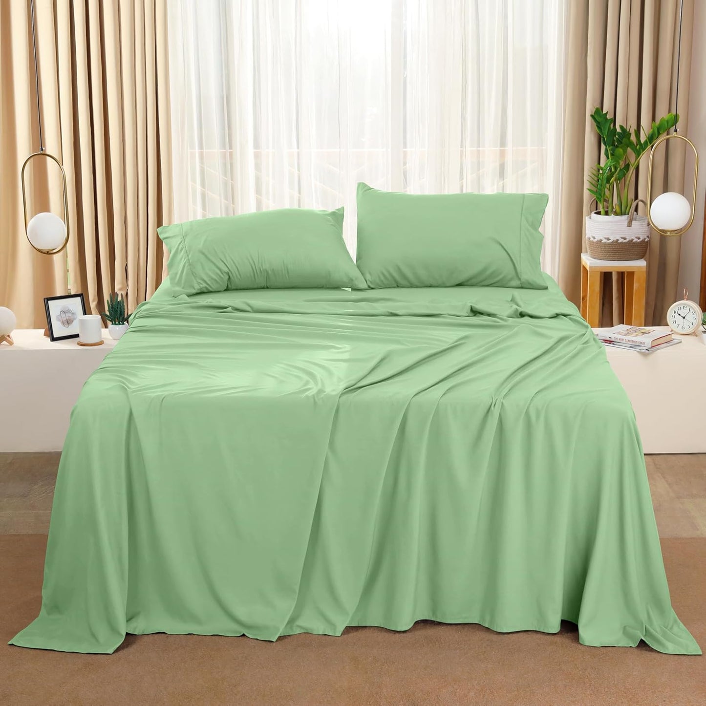 Bedding Queen Bed Sheets Set - 4 Piece