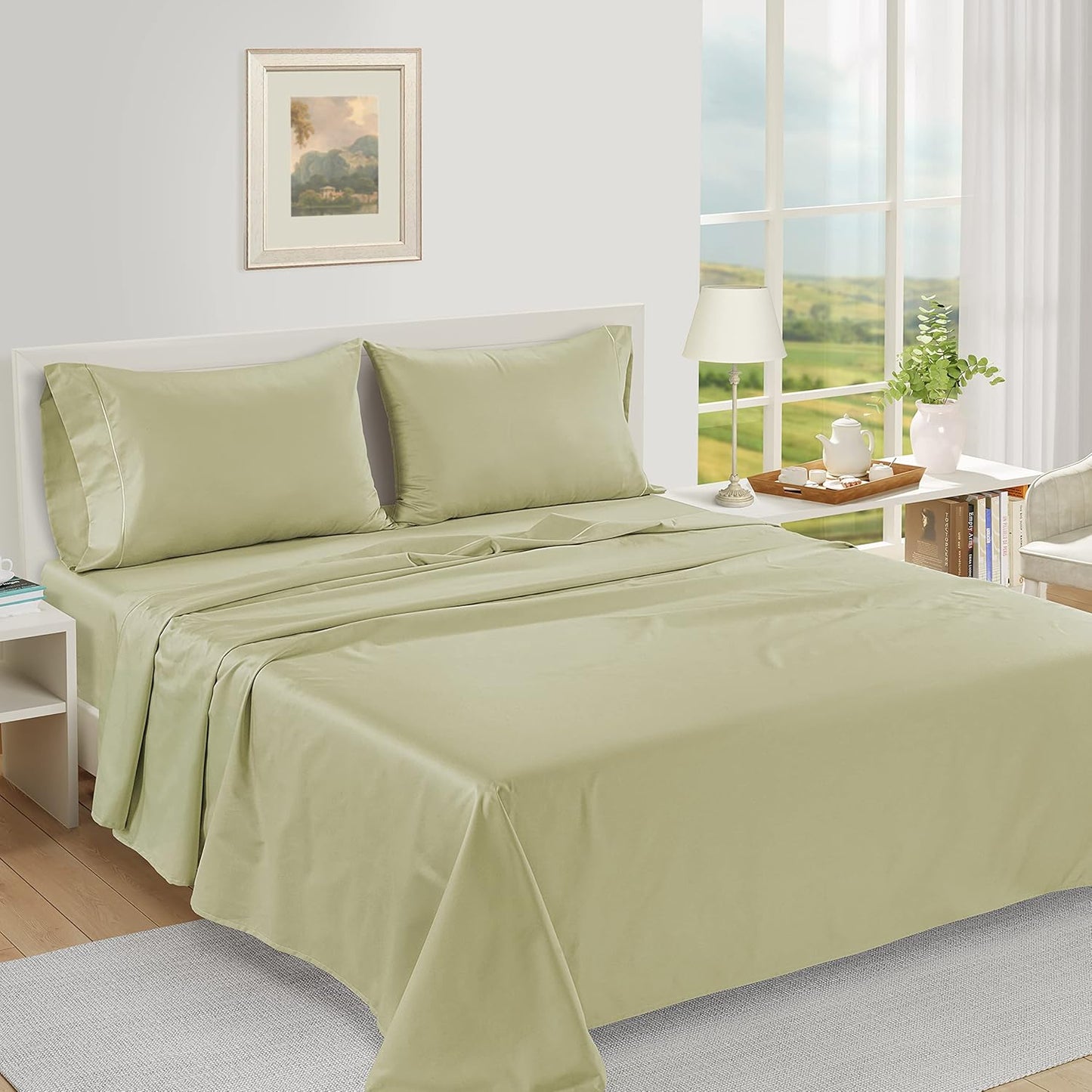 Luxurious Feel Cotton Sheets Queen Size