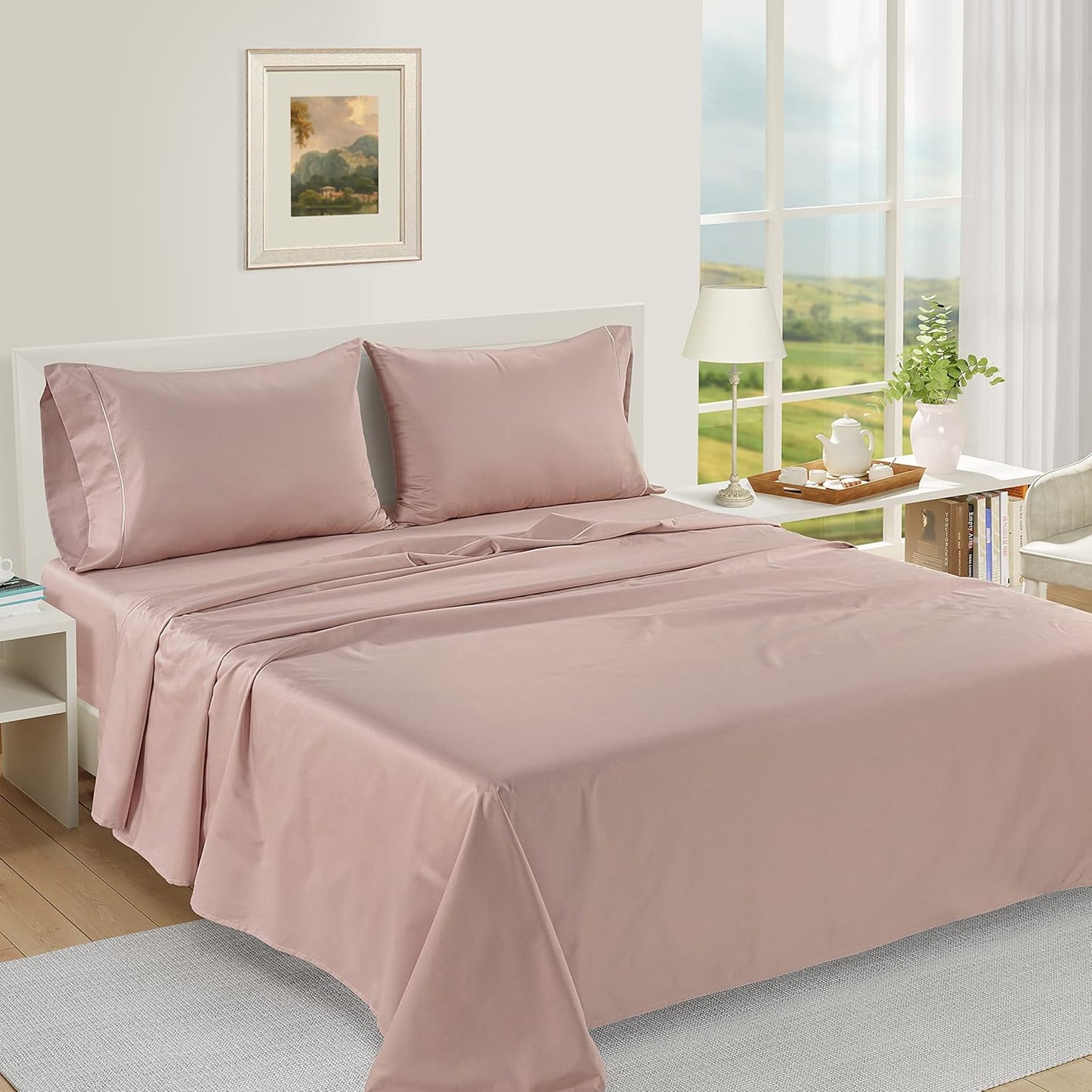 Luxurious Feel Cotton Sheets Queen Size