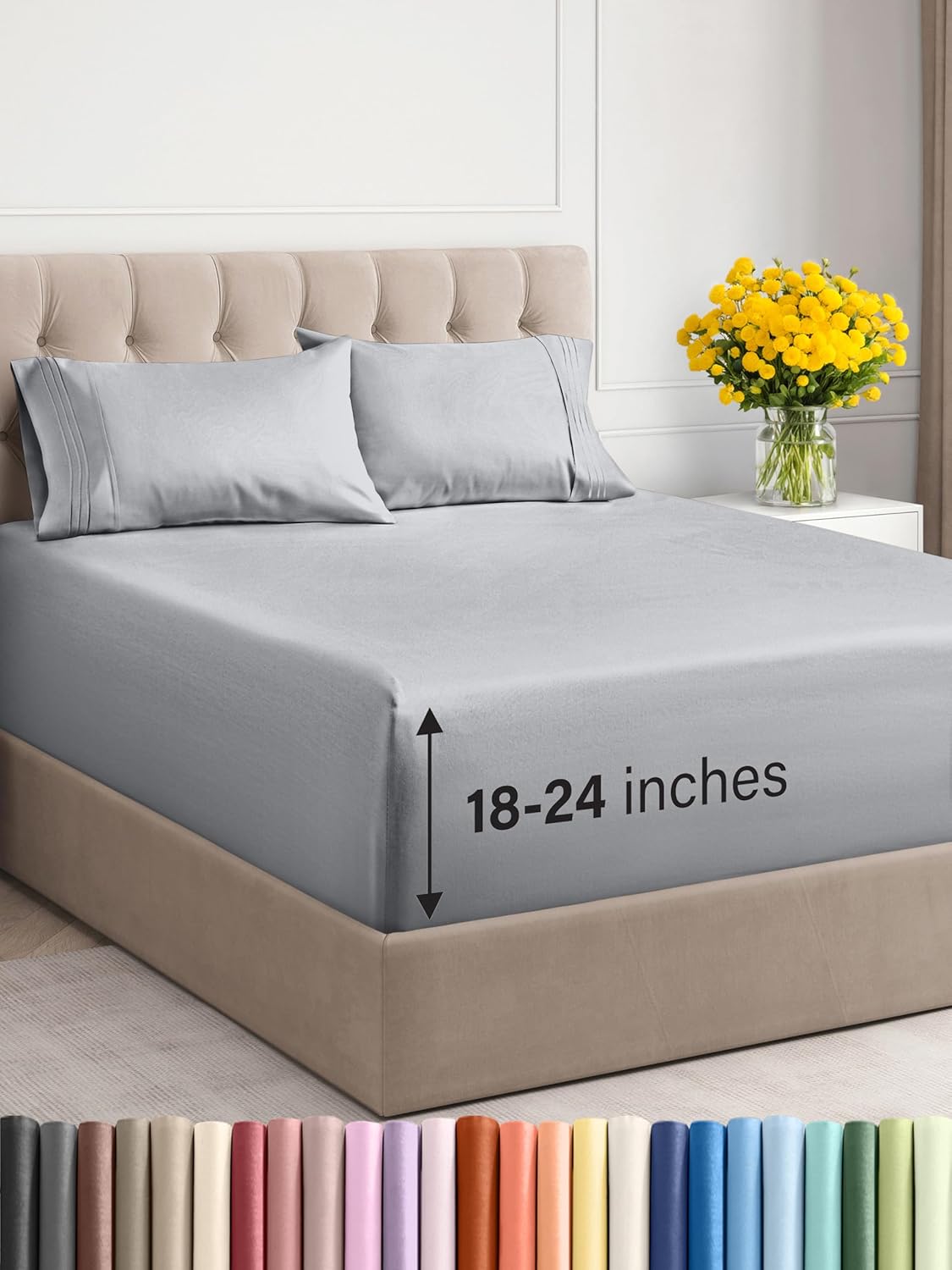 Extra Deep Queen Sheet Set - 6 Piece