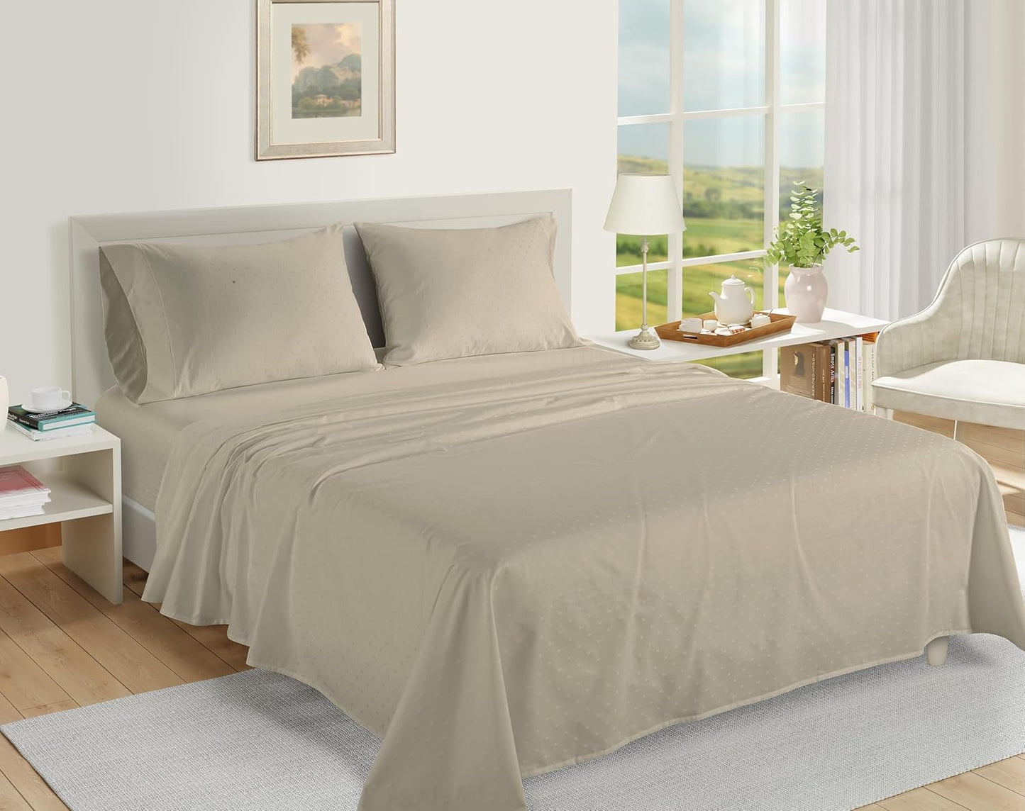 Luxurious Feel Cotton Sheets Queen Size