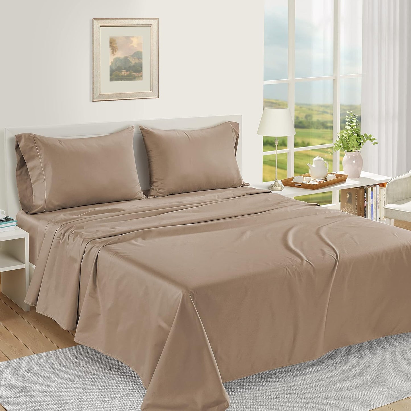 Luxurious Feel Cotton Sheets Queen Size