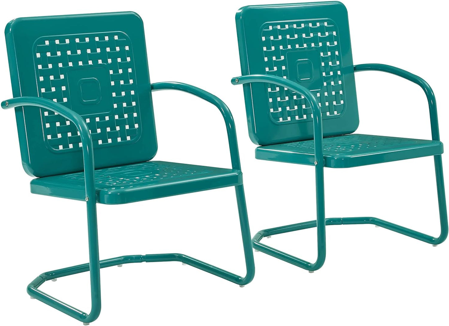2-Piece Outdoor Chair Set - Retro Metal Patio Chairs