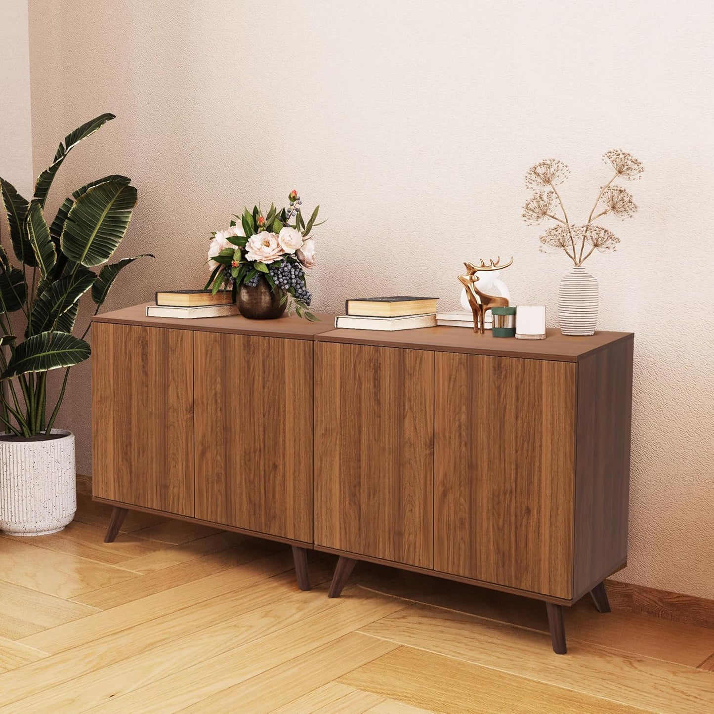 Black Sideboard Buffet Cabinet with Storage