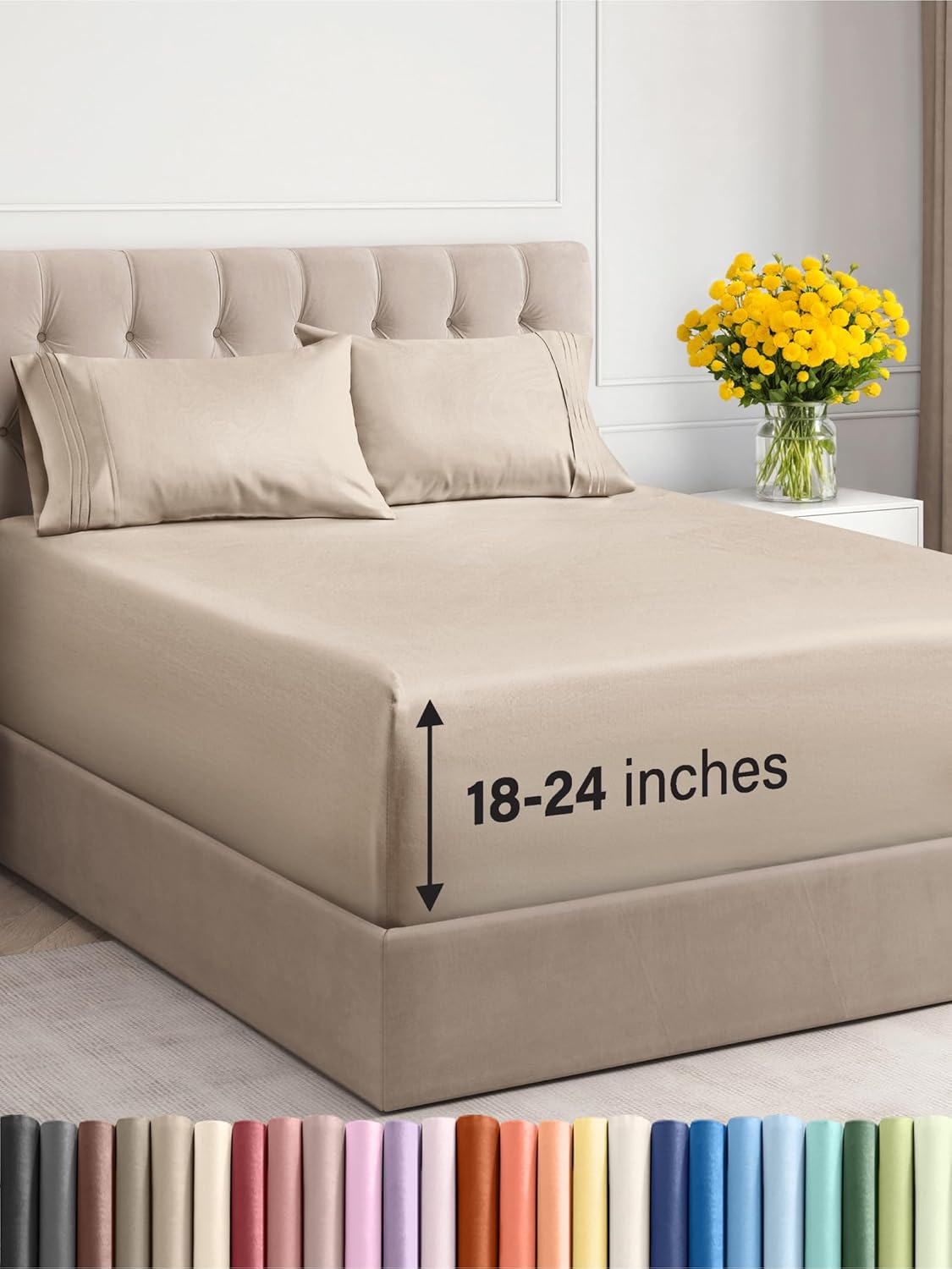 Extra Deep Queen Sheet Set - 6 Piece