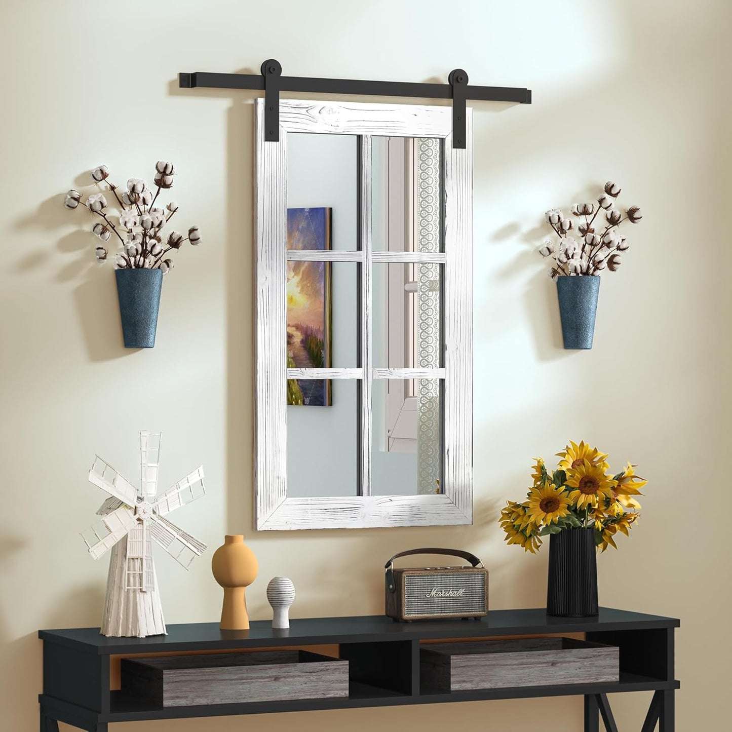 Farmhouse Barn Door Wall Mirror