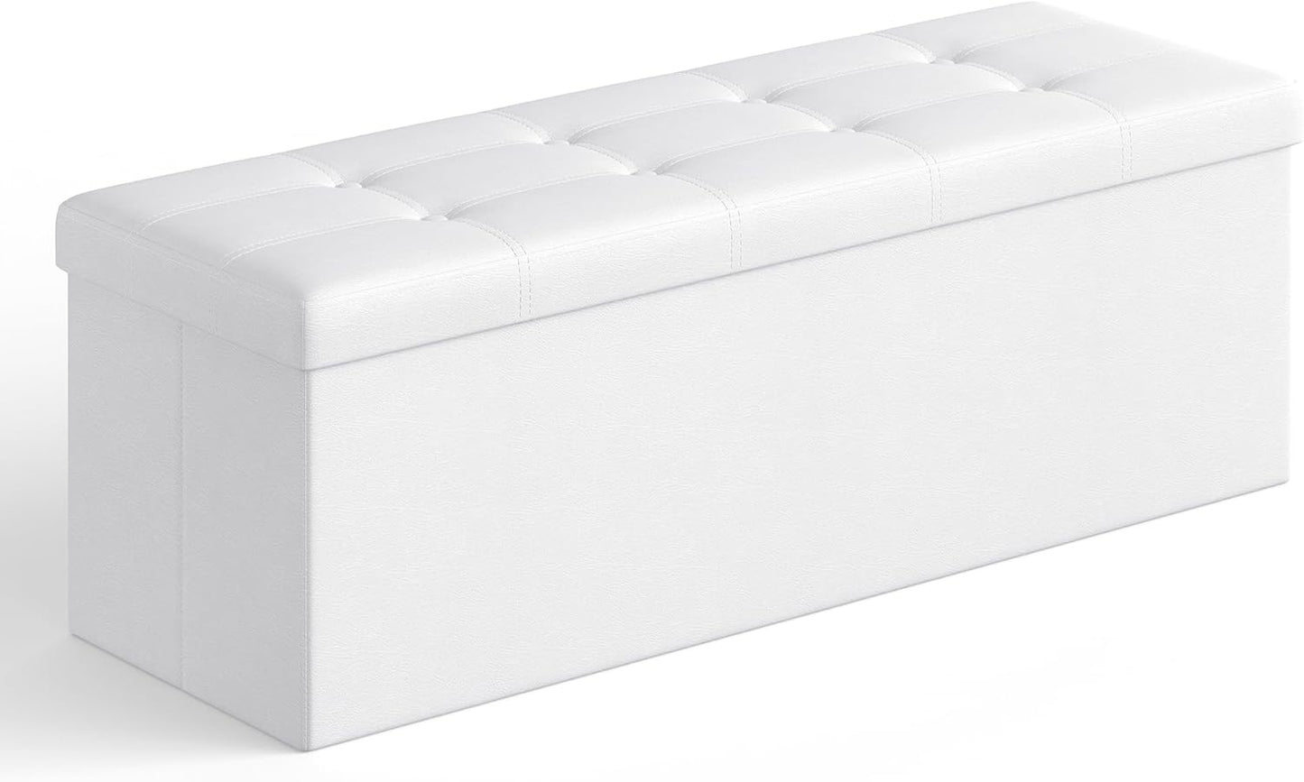 43 Inches Folding Storage Ottoman Bench