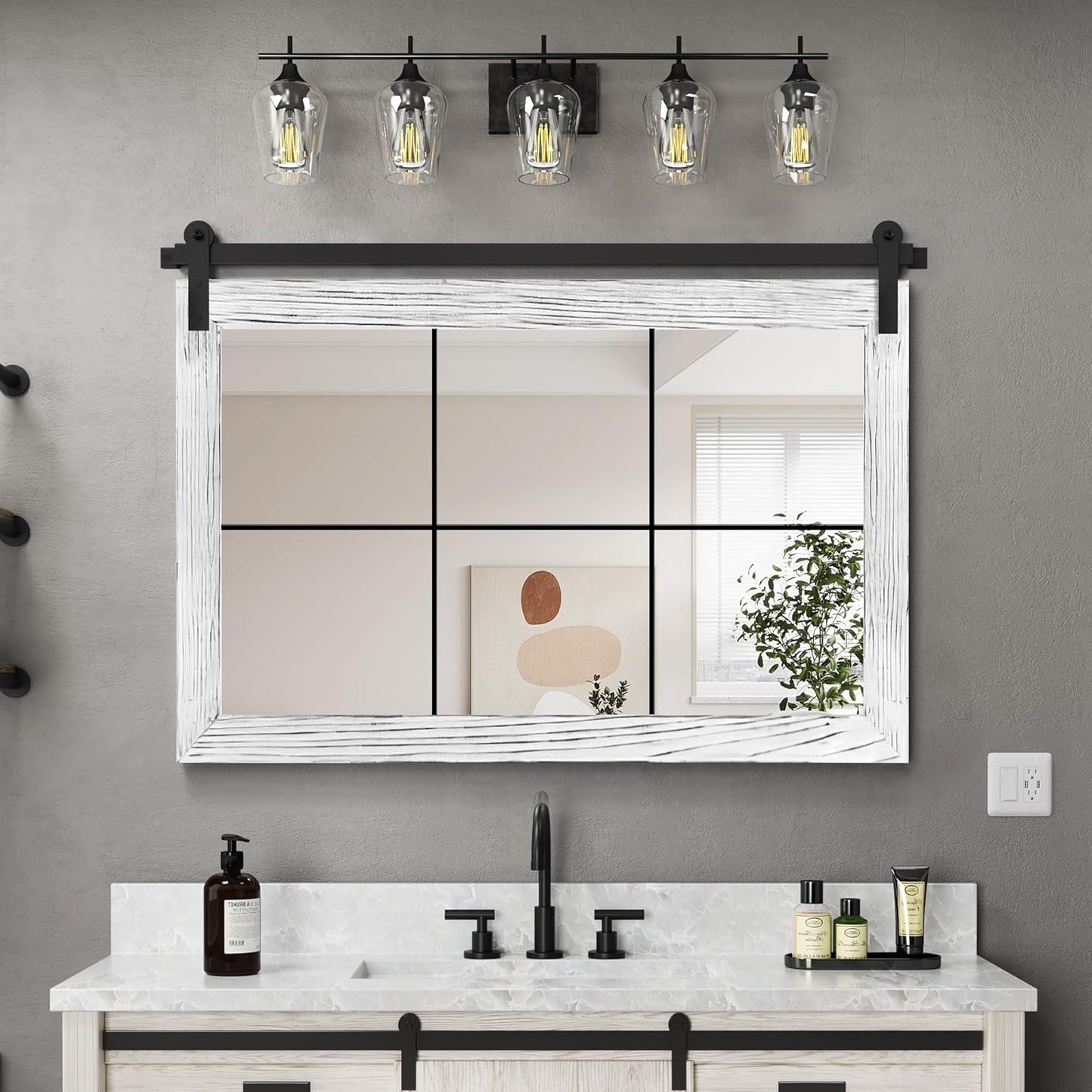 Farmhouse Barn Door Wall Mirror