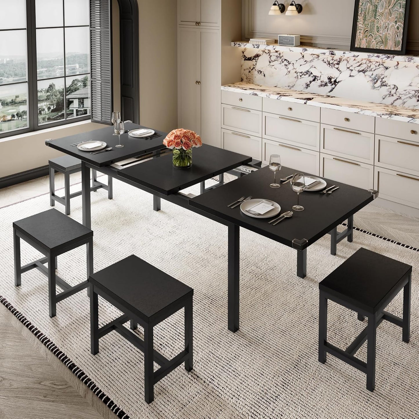 5 Pieces Dining Room Table Set