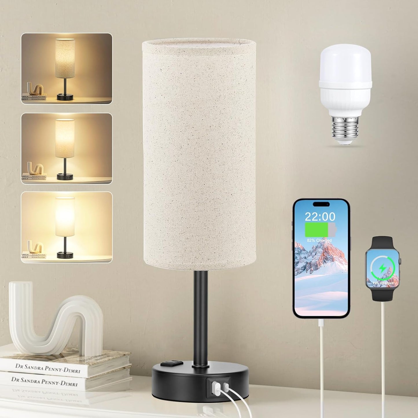 Touch Control Bedside Lamp