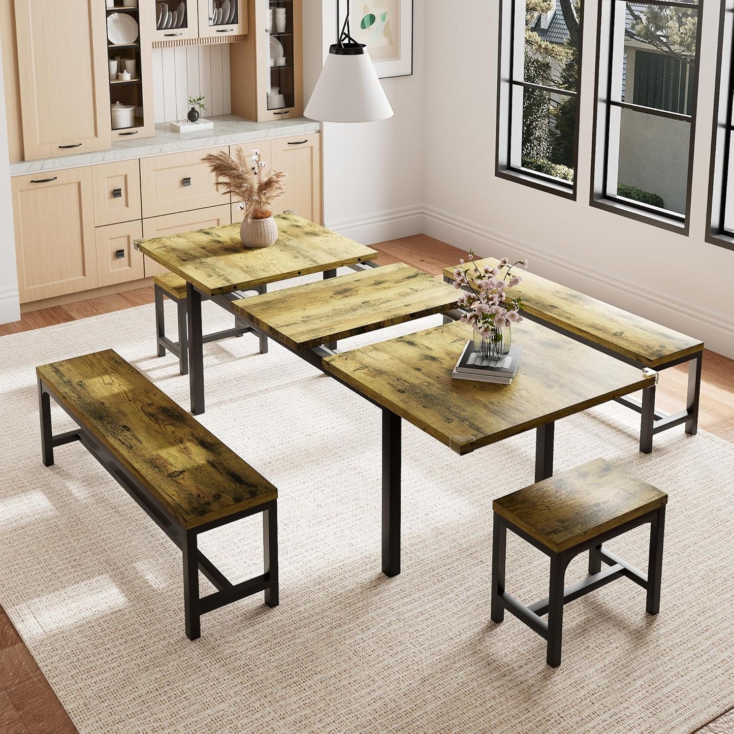 5 Pieces Dining Room Table Set