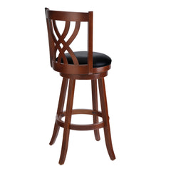 Techni Mobili Wood Bar stool w/Techniflex Padded Swivel Seat